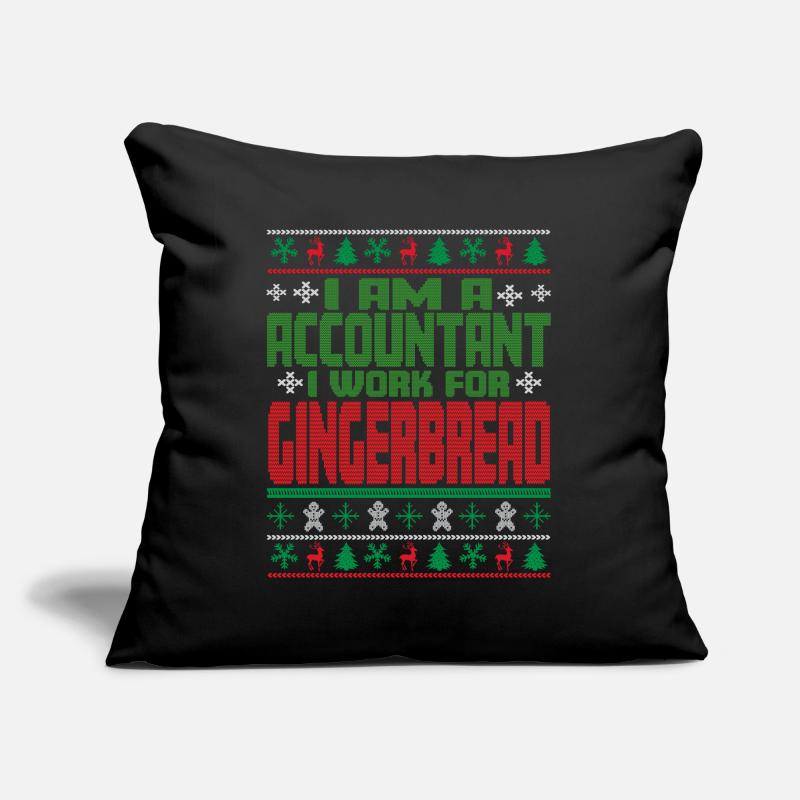 Dire de Noël comptable Housse de coussin décorative 45 x 45 cm