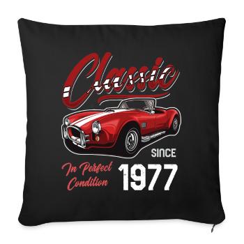 I'm Not Old I'm Classic Car Vintage Born In 1977 - Sofa pillowcase 17,3'' x 17,3'' (45 x 45 cm) - black - Front