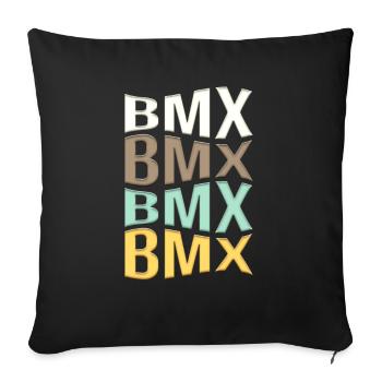 Le BMX - Housse de coussin décorative 45 x 45 cm - noir - Devant