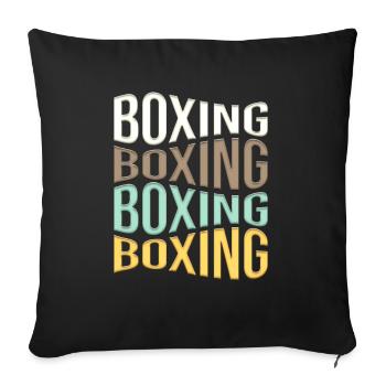Boxing - Sofa pillowcase 17,3'' x 17,3'' (45 x 45 cm) - black - Front