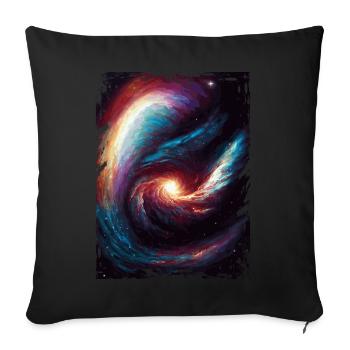 Weltraumgalaxie Nebula Galaktisches Astronomiemust - Sofakissenbezug 45 x 45 cm - Schwarz - Vorne