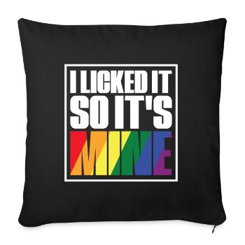 LGBT Human Human Rainbow Gift Idea - Sofa pillowcase 17,3'' x 17,3'' (45 x 45 cm) - black - Front