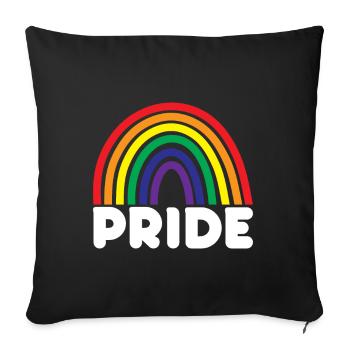 LGBT Human Human Rainbow Gift Idea - Sofa pillowcase 17,3'' x 17,3'' (45 x 45 cm) - black - Front