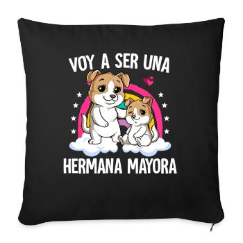 I'm Going To Be Big Sister Dog - Sofa pillowcase 17,3'' x 17,3'' (45 x 45 cm) - black - Front