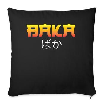 Série animée Anime Merch Baka - Housse de coussin décorative 45 x 45 cm - noir - Devant