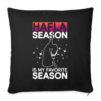 Hafla Season Belly Dancer Belly Dance Dancer - Sofa pillowcase 17,3'' x 17,3'' (45 x 45 cm) - black - Front