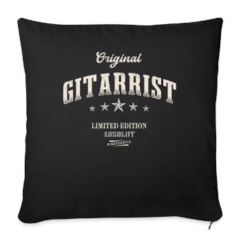 Gitarrist Limited Edition Gitarre - Sofakissenbezug 45 x 45 cm - Schwarz - Vorne