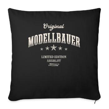 Modellbauer Limited Edition Lustiges Modellbau - Sofakissenbezug 45 x 45 cm - Schwarz - Vorne