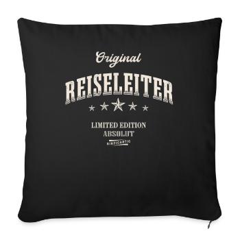 Reiseleiter Limited Edition Lustiges Reiseleitung - Sofakissenbezug 45 x 45 cm - Schwarz - Vorne