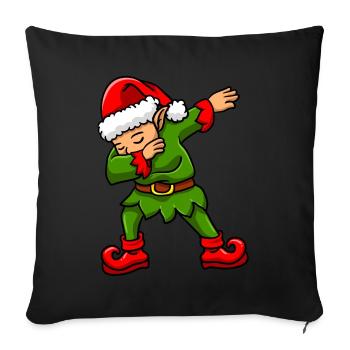 Dabbing Elf Christmas Elf - Sofa pillowcase 17,3'' x 17,3'' (45 x 45 cm) - black - Front