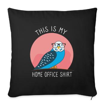 This is my home office Vogel - Sofa pillowcase 17,3'' x 17,3'' (45 x 45 cm) - black - Front