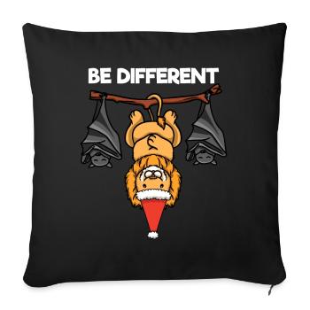 Soyez différent Lion Bat Père Noël - Housse de coussin décorative 45 x 45 cm - noir - Devant