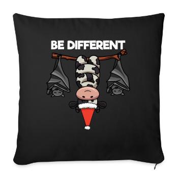 Be Different Cow Bat Santa Claus - Sofa pillowcase 17,3'' x 17,3'' (45 x 45 cm) - black - Front
