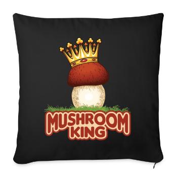 Mushrooms Mushrooms Porcini Mushrooms Collectors Chanterelles - Sofa pillowcase 17,3'' x 17,3'' (45 x 45 cm) - black - Front