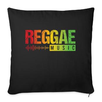 Good Vibes Only Rastafari Rasta Jamaica Reggae - Housse de coussin décorative 45 x 45 cm - noir - Devant