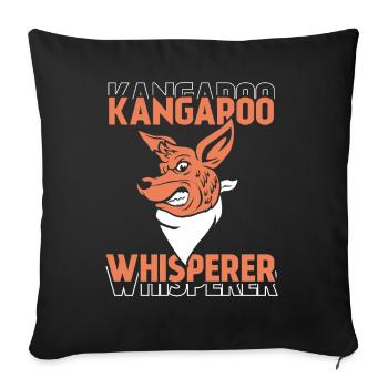 Kangaroo Whisperer Animal Kangaroo Kangaroo - Sofa pillowcase 17,3'' x 17,3'' (45 x 45 cm) - black - Front