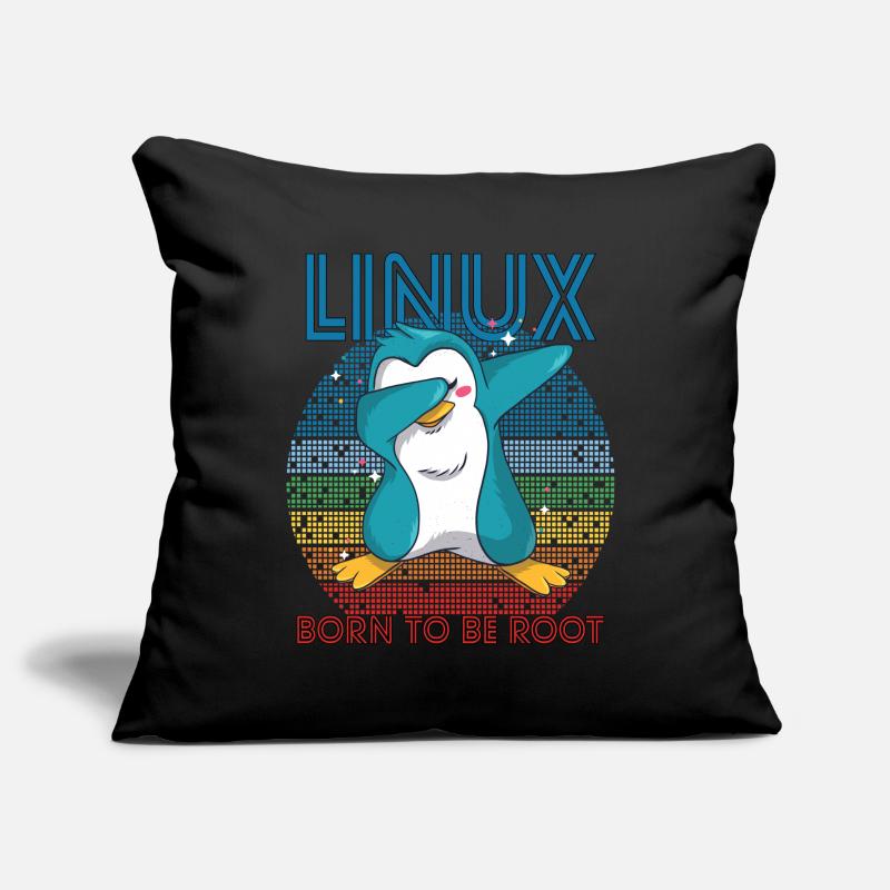 Born To Be Root Retro Penguin Linux Nerd Program Sofa pillowcase 17,3'' x 17,3'' (45 x 45 cm)
