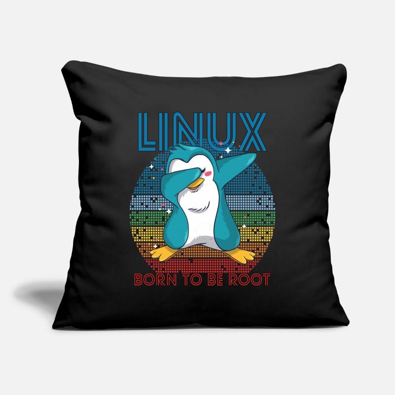 Born To Be Root Retro Penguin Linux Nerd Programme Sofakissenbezug 45 x 45 cm