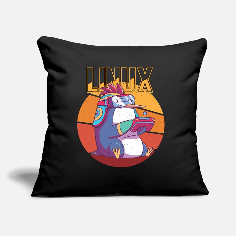 Gamer Linux Root Cool Penguin Nerd Game Programmer Sofa pillowcase 17,3'' x 17,3'' (45 x 45 cm)
