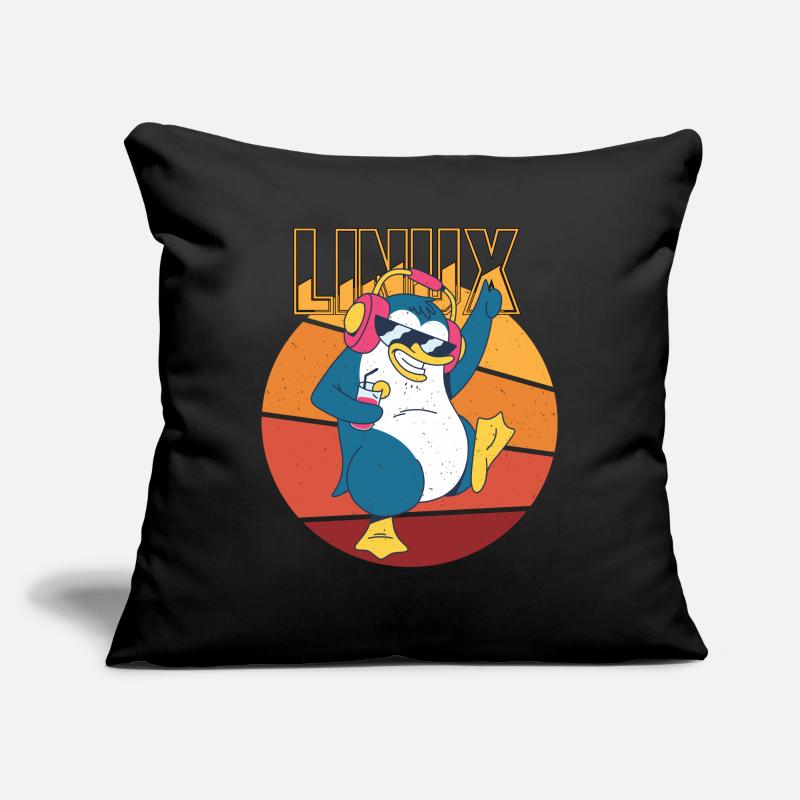Party Linux Root Cool Penguin Nerd Game Programmer Housse de coussin décorative 45 x 45 cm