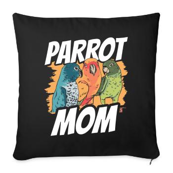 Perroquet Mama Animal mignon Perroquet - Housse de coussin décorative 45 x 45 cm - noir - Devant