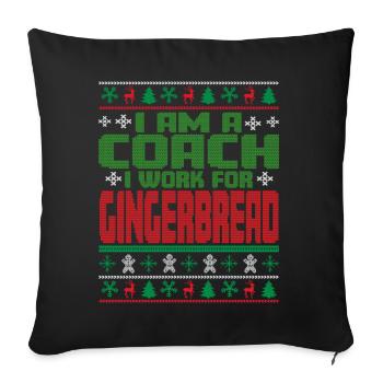 Coach Christmas Quote - Sofa pillowcase 17,3'' x 17,3'' (45 x 45 cm) - black - Front