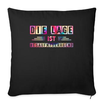 Die Lage Ist Besäufniserregend Vintage Saufen - Sofakissenbezug 45 x 45 cm - Schwarz - Vorne