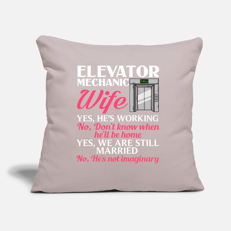 Elevator Elevator System Technician Woman Elevator Elevator Sofa pillowcase 17,3'' x 17,3'' (45 x 45 cm)