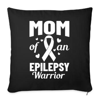 Epilepsie Krampf Erkrankung Epileptischer Anfall - Sofakissenbezug 45 x 45 cm - Schwarz - Vorne
