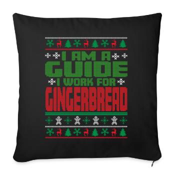 Tourguide Christmas quote - Sofa pillowcase 17,3'' x 17,3'' (45 x 45 cm) - black - Front