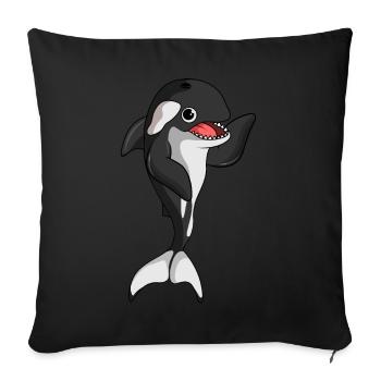 Orca Whale Killer Whale Enfants - Housse de coussin décorative 45 x 45 cm - noir - Devant