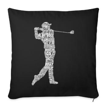 Golf Golfer Golfspieler Männer Kinder Jungen - Sofakissenbezug 45 x 45 cm - Schwarz - Vorne
