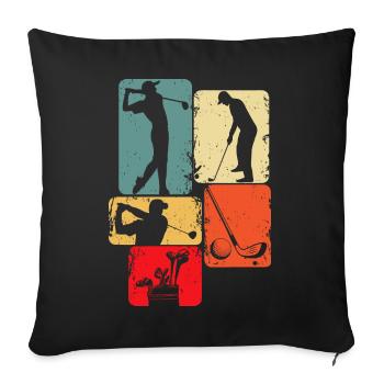 Golf Golfer Golfspieler Kinder Jungen - Sofakissenbezug 45 x 45 cm - Schwarz - Vorne