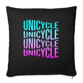 Unicycle - Sofa pillowcase 17,3'' x 17,3'' (45 x 45 cm) - black - Front