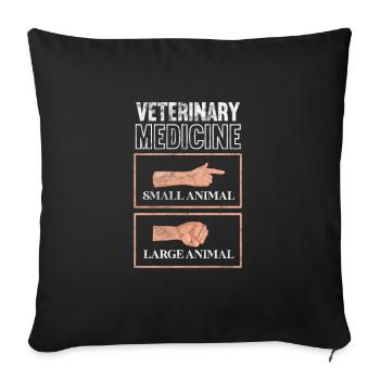 Vétérinaire Médecine vétérinaire Cadeau vétérinaire - Housse de coussin décorative 45 x 45 cm - noir - Devant