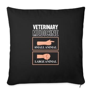 Vétérinaire - Housse de coussin décorative 45 x 45 cm - noir - Devant