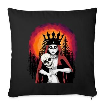 Dark Fantasy Demon Witch Satan Satanist Horror - Sofa pillowcase 17,3'' x 17,3'' (45 x 45 cm) - black - Front