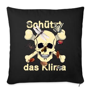 nature sauvage, animaux forestiers, conservation de la nature, changement climatique, insectes - Housse de coussin décorative 45 x 45 cm - noir - Devant