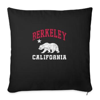 Berkeley Californie États-Unis Amérique Cadeau de Noël - Housse de coussin décorative 45 x 45 cm - noir - Devant