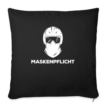 Mask compulsory ski mask ski goggles snowboard - Sofa pillowcase 17,3'' x 17,3'' (45 x 45 cm) - black - Front