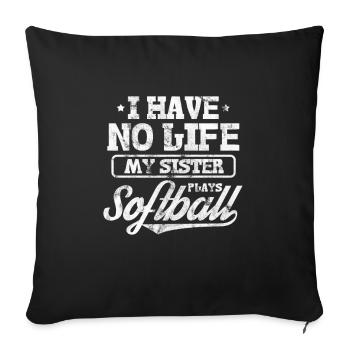 Softball - Housse de coussin décorative 45 x 45 cm - noir - Devant