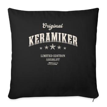 Keramiker Limited Edition - Sofakissenbezug 45 x 45 cm - Schwarz - Vorne