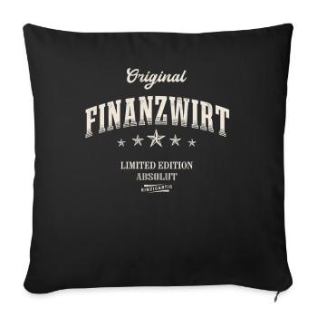 Finanzwirt Limited Edition - Sofakissenbezug 45 x 45 cm - Schwarz - Vorne