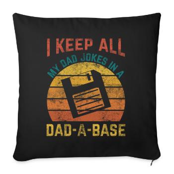 Father Nerd Dad, 60s 70s 80s 90 Party Costume - Sofa pillowcase 17,3'' x 17,3'' (45 x 45 cm) - black - Front