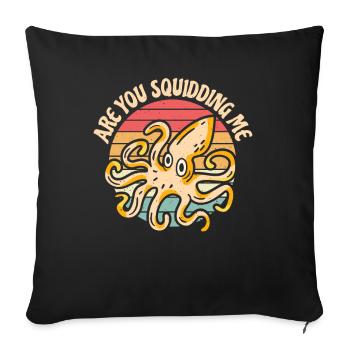Poulpe Poulpe Tentacule de mer Poulpe Poulpe Poulpe Poulpe - Housse de coussin décorative 45 x 45 cm - noir - Devant