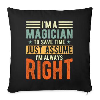 Sorcier - Housse de coussin décorative 45 x 45 cm - noir - Devant