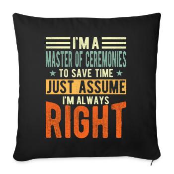 Host - Sofa pillowcase 17,3'' x 17,3'' (45 x 45 cm) - black - Front