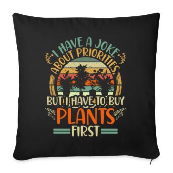 Plant Lovers Gardening Garden Gardeners - Sofa pillowcase 17,3'' x 17,3'' (45 x 45 cm) - black - Front