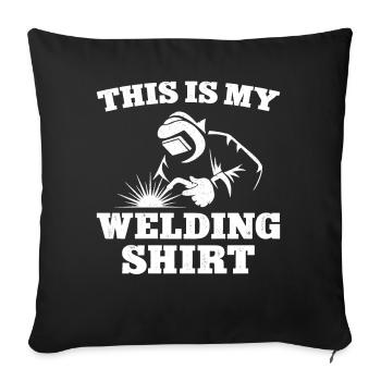 Soudeur Soudeur Vintage C’est mon - Housse de coussin décorative 45 x 45 cm - noir - Devant