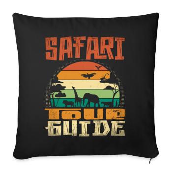Safari Tour Guide - Sofakissenbezug 45 x 45 cm - Schwarz - Vorne